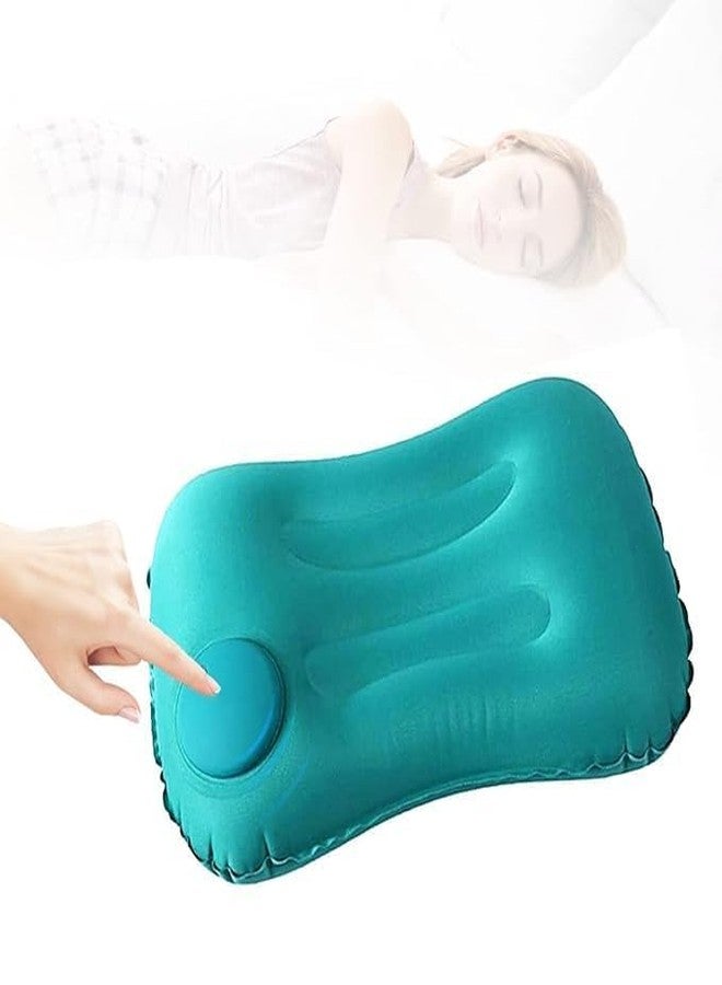 swabs® Comfort Ultralight Inflatable by Pressing Air Pillow - Compact, Comfortable, Ergonomic Pillow for Neck & Lumbar Support for Travel Trips, CAPMING, Home, Office (Head Pillow Set of 1) - Image 1